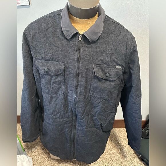 Eddie Bauer Outdoor Men’s T3XL Black Sherpa Lined ZIP Up Jacket - Picture 1 of 7